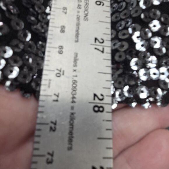 Lane Bryant Skirt Womens 18/20 Black Silver Sequin Midi Party Holiday Plus - Picture 11 of 11